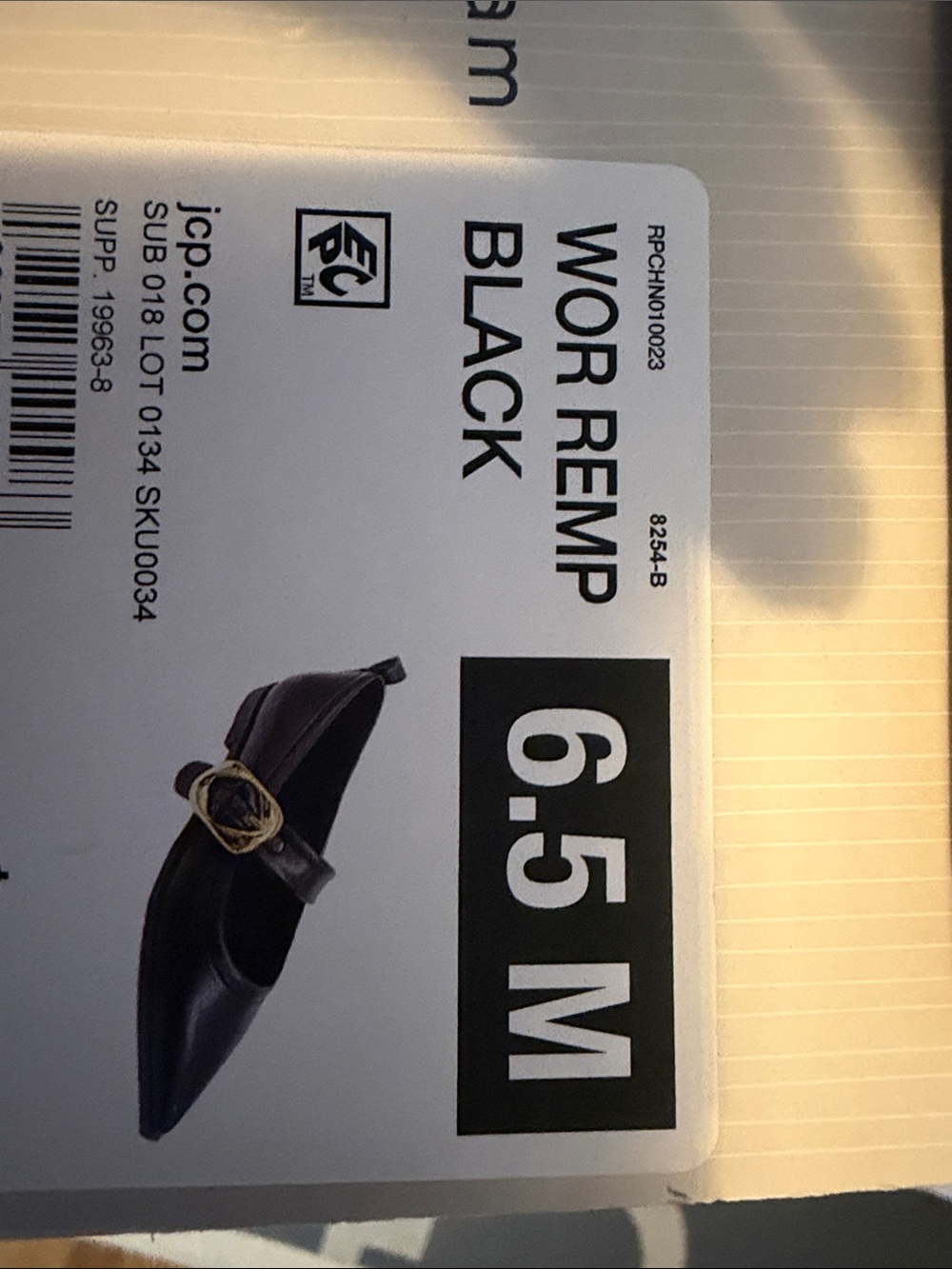 Worthington Black Pointed Mary Jane Flats with Gold Buckle 6.5 ❤️ - Picture 6 of 8